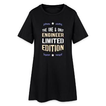 Einziger Ingenieur Limitierte Edition - Frauen T-Shirt-Kleid - Schwarz - Vorne