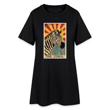 Zèbres Zèbre - Robe T-shirt Femme - noir - Devant