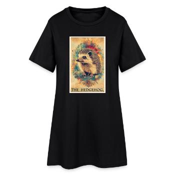 Hérisson - Robe T-shirt Femme - noir - Devant