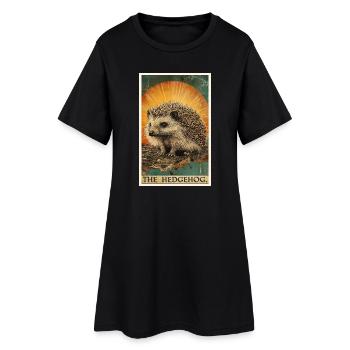 Hérisson - Robe T-shirt Femme - noir - Devant