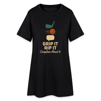 Funny golf humor, sarcastic dad, - Women’s T-Shirt Dress - black - Front