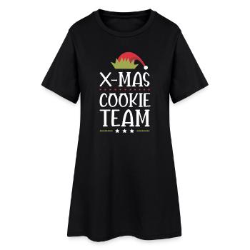 L’équipe des biscuits de Noël - Robe T-shirt Femme - noir - Devant