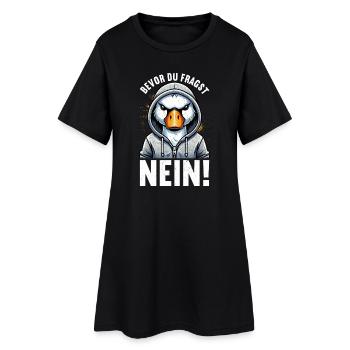 Avant que tu ne demandes, pas de cygne. Mauvaise humeur. - Robe T-shirt Femme - noir - Devant