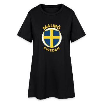 Malmö Sweden Shield - Women’s T-Shirt Dress - black - Front