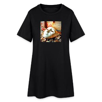 Décor rétro de Mask Break - Robe T-shirt Femme - noir - Devant