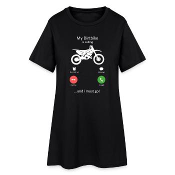 Ma moto m’appelle et je dois y aller - Robe T-shirt Femme - noir - Devant