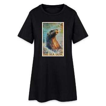 Lions de mer Lion de mer - Robe T-shirt Femme - noir - Devant