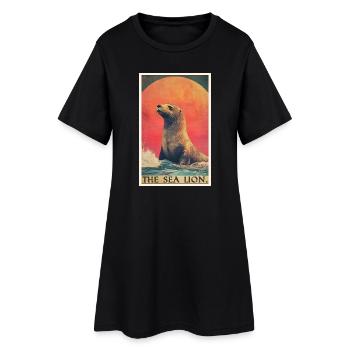 Lions de mer Lion de mer - Robe T-shirt Femme - noir - Devant
