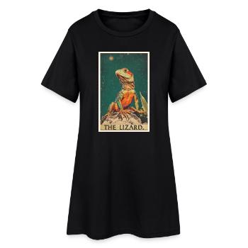 Lézard des lézards - Robe T-shirt Femme - noir - Devant