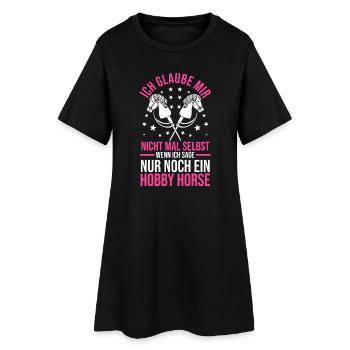 Steckenpferd Hobbyhorse Hobby Horsing - Frauen T-Shirt-Kleid - Schwarz - Vorne