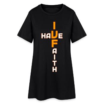 Sensibilisation à l’infertilité du mois de la FIV J’ai Faith - Robe T-shirt Femme - noir - Devant