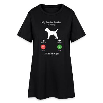 La race de chien Loyal Border Terrier appelle - Robe T-shirt Femme - noir - Devant