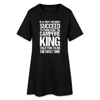 Camping Bonfire Camp Life Forest Camper - Frauen T-Shirt-Kleid - Schwarz - Vorne