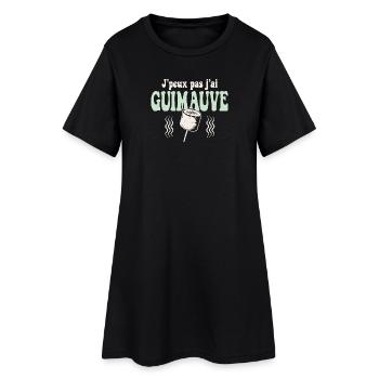 J'peux pas j'ai Guimauve Vert pastel - Robe T-shirt Femme - noir - Devant