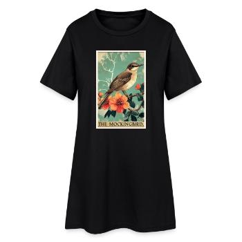 Oiseaux moqueurs Oiseaux moqueurs - Robe T-shirt Femme - noir - Devant