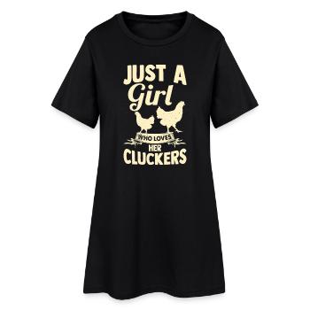 Élevage de coqs, volaille, poulet - Robe T-shirt Femme - noir - Devant