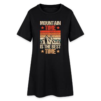 Randonnée sur sentier de montagne Randonnée en plein air Braconnage - Robe T-shirt Femme - noir - Devant