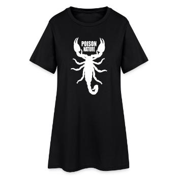 Gift-Natur: Skorpion - Frauen T-Shirt-Kleid - Schwarz - Vorne