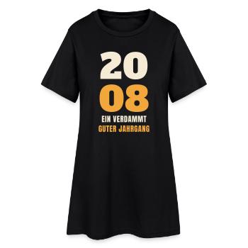 2008 Ein verdammt guter Jahrgang 18. Geburtstag - Frauen T-Shirt-Kleid - Schwarz - Vorne