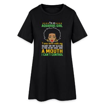 Zodiac sign Aquarius - Women’s T-Shirt Dress - black - Front