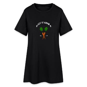 Jardin cultiver des plantes de truie écologie naturelle végétalien - Robe T-shirt Femme - noir - Devant