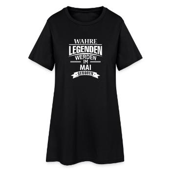 Wahre Legenden Mai - Frauen T-Shirt-Kleid - Schwarz - Vorne