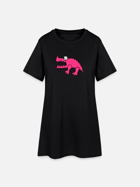 Crocodile (changement de couleur individuelle) - Robe T-shirt Femme - noir