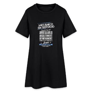 MecánicoLlamaOtra Geschenk - Frauen T-Shirt-Kleid - Schwarz - Vorne
