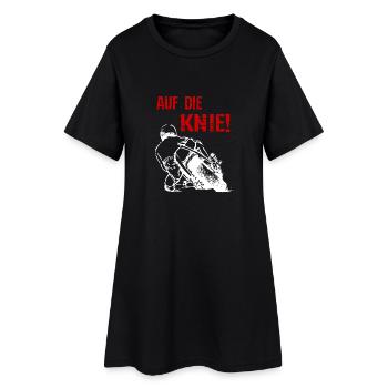 Motorrad - Auf die Knie Superbike - T-Shirt - Frauen T-Shirt-Kleid - Schwarz - Vorne