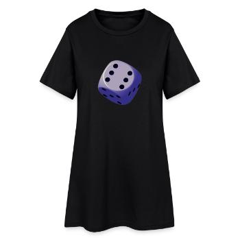 Würfel, Spiel, Spaß - Frauen T-Shirt-Kleid - Schwarz - Vorne