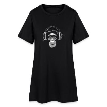 Schimpanse - Chimpanzee - Music - Frauen T-Shirt-Kleid - Schwarz - Vorne