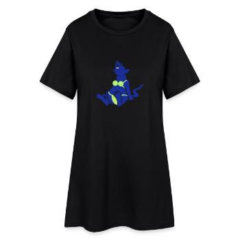 rat en bikini / rat at the beach (3c) - Robe T-shirt Femme - noir - Devant