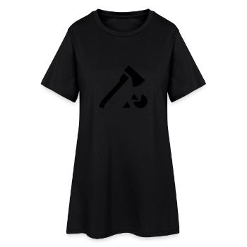 Couper du bois - Robe T-shirt Femme - noir - Devant