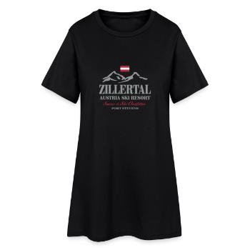 Zillertal - Austria Flag - Frauen T-Shirt-Kleid - Schwarz - Vorne