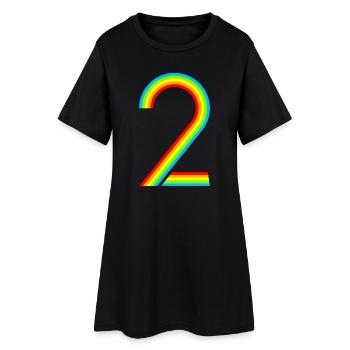 Schon 2 Jahre! - Frauen T-Shirt-Kleid - Schwarz - Vorne