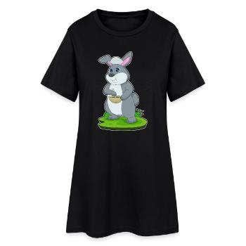 Cuisson dans un bol de cuisson pour lapins - Robe T-shirt Femme - noir - Devant