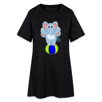 Gymnastique d’entraînement d’éléphants Fitness - Robe T-shirt Femme - noir - Devant