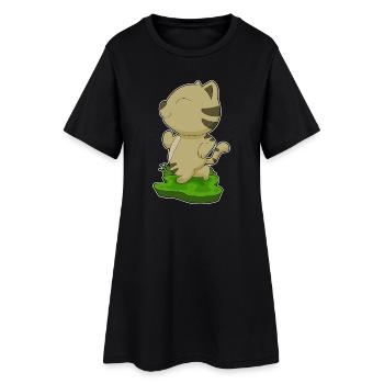 Cat Jogger Jogging Sport - Robe T-shirt Femme - noir - Devant