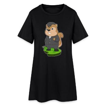 Eichhörnchen Bräutigam Anzug Hochzeit - Frauen T-Shirt-Kleid - Schwarz - Vorne