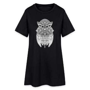 Owl the Guardian - Women’s T-Shirt Dress - black - Front