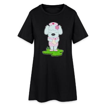 Infirmière canine - Robe T-shirt Femme - noir - Devant