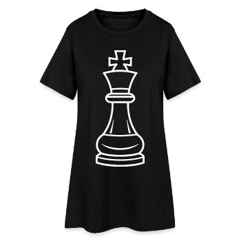 Chess Piece Line Art - Women’s T-Shirt Dress - black - Front
