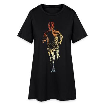 Jogging look vintage - Robe T-shirt Femme - noir - Devant