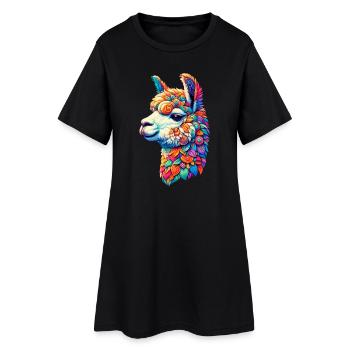 Alpaca - Women’s T-Shirt Dress - black - Front