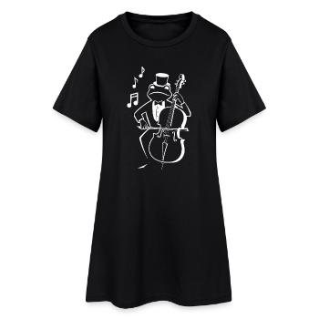 Frog plays subbass - contrebassiste drôle - Robe T-shirt Femme - noir - Devant