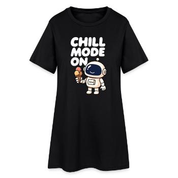 Robot spatial avec glace - Robe T-shirt Femme - noir - Devant