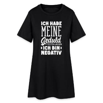 La patience à l’épreuve – je suis négatif - Robe T-shirt Femme - noir - Devant