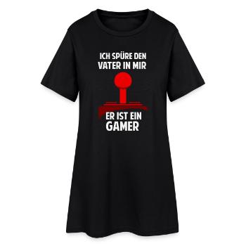 Gamer Gamer Nerd Father Saying Father's Day Funny - Women’s T-Shirt Dress - black - Front