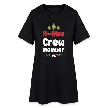 Membre de l’équipage de Noël - Robe T-shirt Femme - noir - Devant