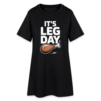 C’est la journée des jambes Journée de triche à la salle de sport Être entraînement Fitness - Robe T-shirt Femme - noir - Devant